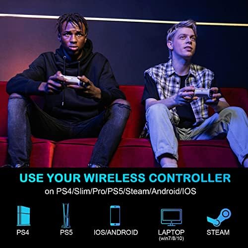 UGAME Control for PS4 Controller, Game Remote for Elite PS4 Controller with Turbo, Steam Gamepad Work with Playstation 4 Controller with Back Paddle, Scuf Controllers for PS4/Pro/PC/IOS/Android Gamer