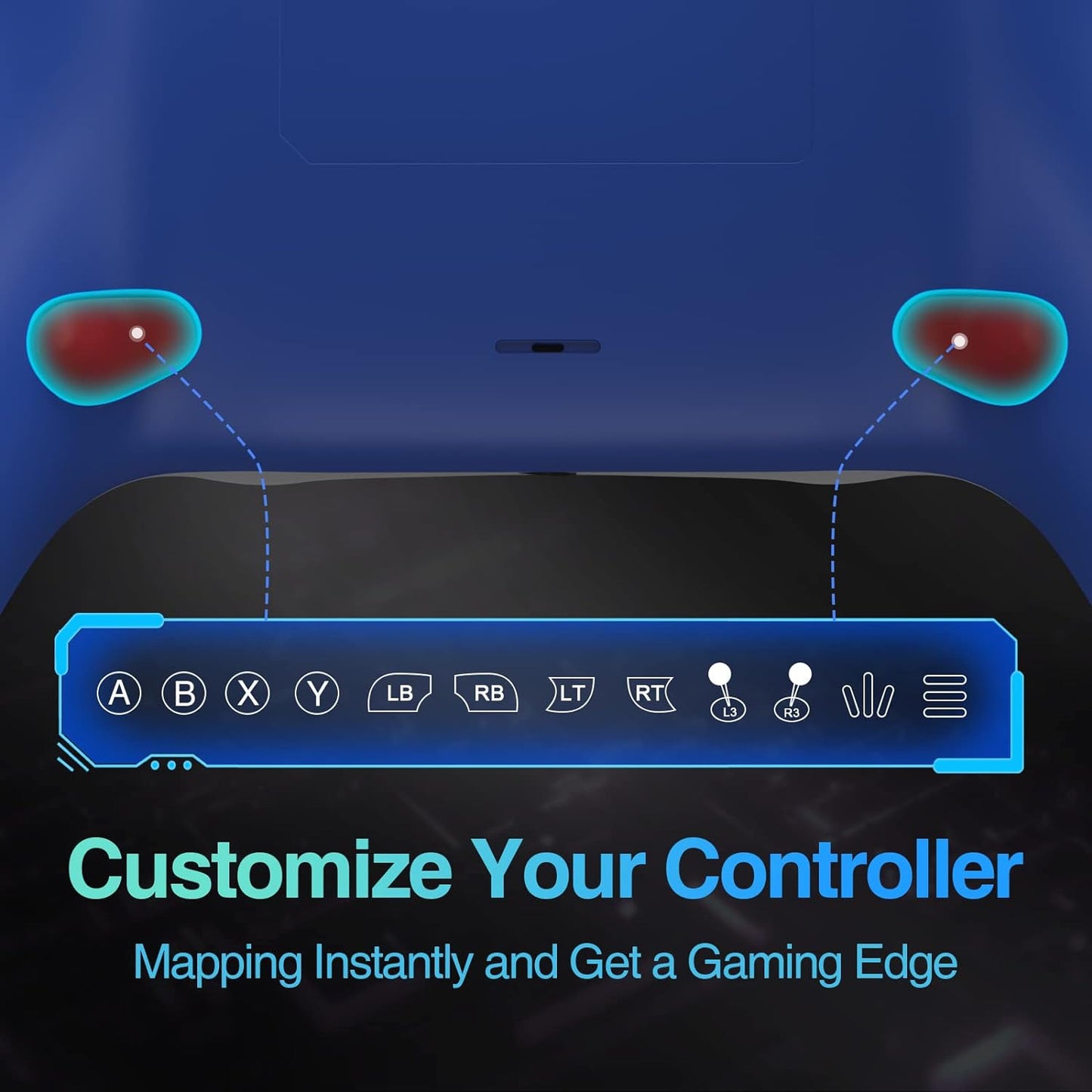 UGAME Wireless Controller for PS4 Controller, Ymir PS4 Remote for Playstation 4 with Turbo, Steam Gamepad Work with Back Button