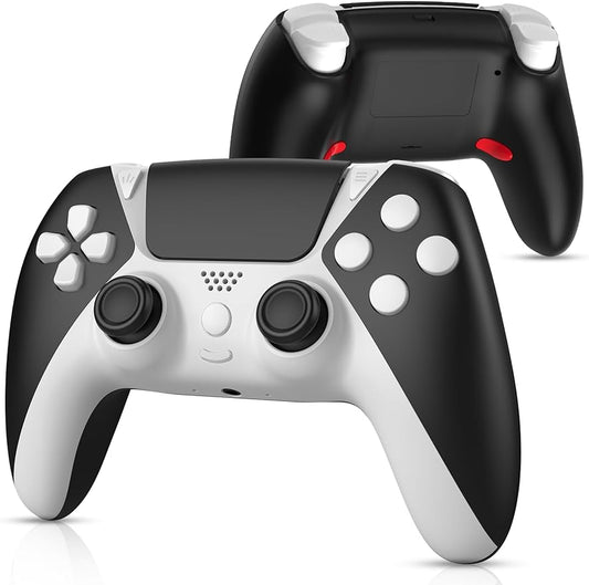 Wireless Controller for PS4 Controller, Ymir Control for Playstation 4 Controller with Turbo, Scuf Controllers Work with 2 Back Buttons, Scuf Controllers for PS4 (Black&White)
