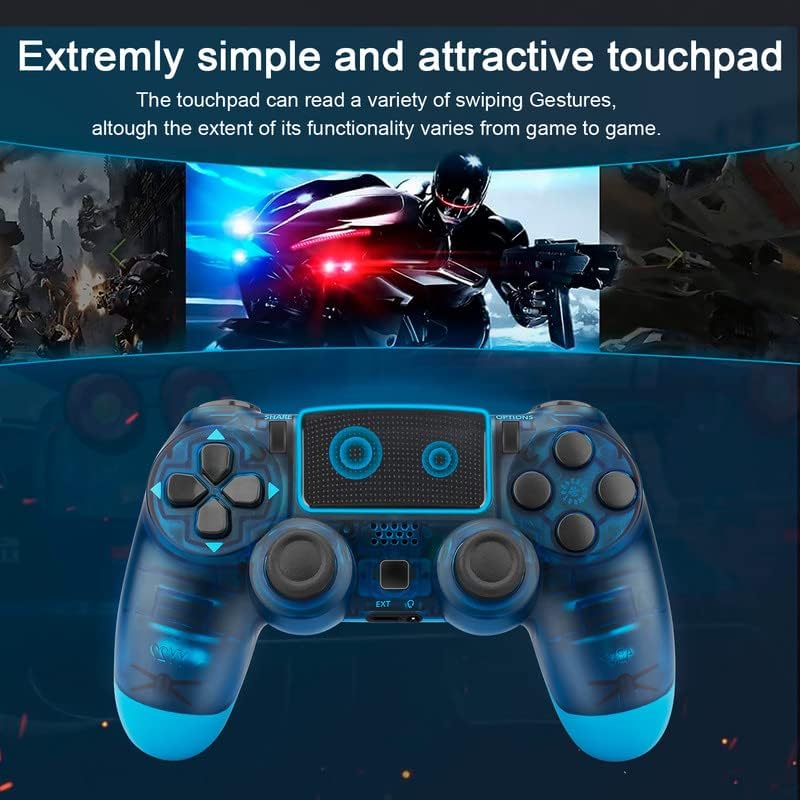 Wireless Controller for PS4 Controller, Replacement for Playstation 4 Controller,Dual Vibration Pa4 Game Gamepad Joystick Remote Controller for PS4/Slim/Pro/PC with Motion Control,Yellow