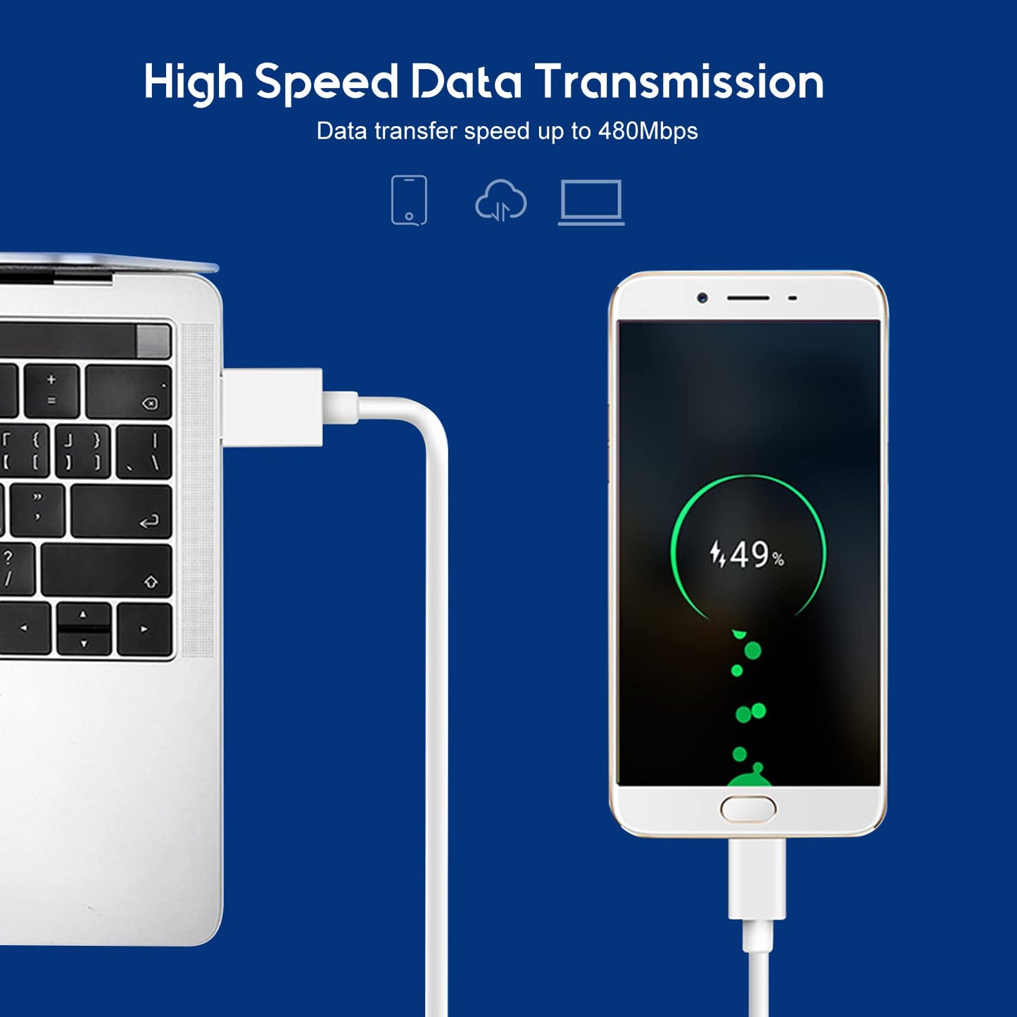 USB Type C Cable 5A Fast Charging 3FT