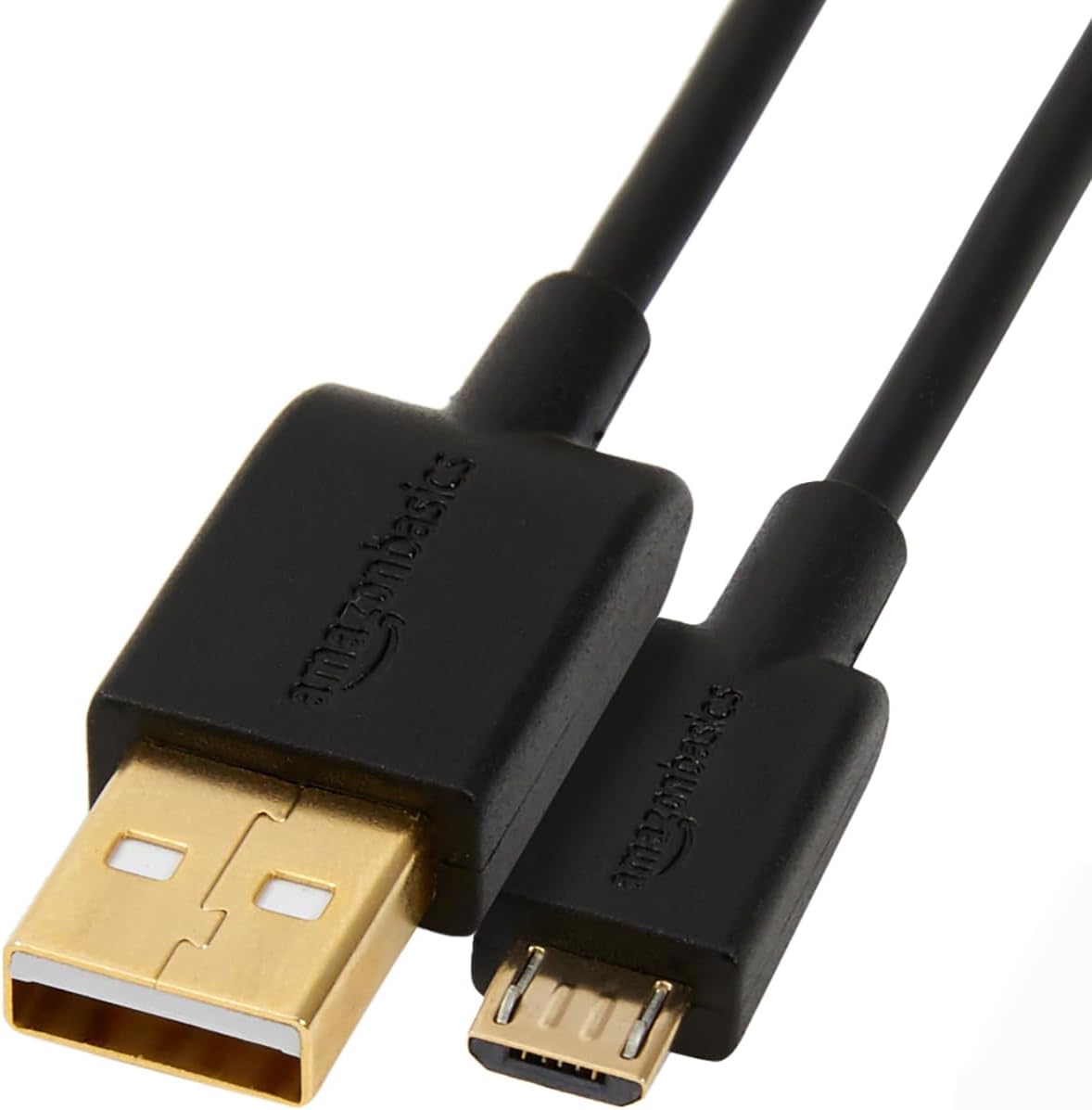 UGAME Basics USB-A to Micro USB Fast Charging Cable, 480Mbps Transfer Speed with Gold-Plated Plugs, USB 2.0, , Black