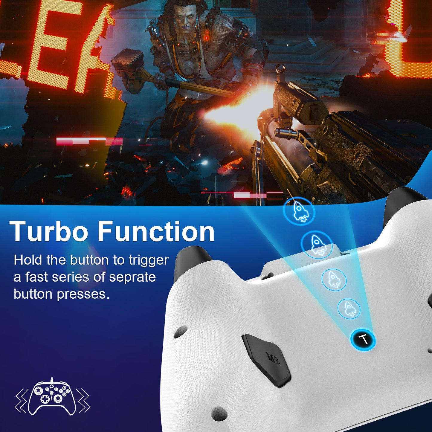 Control for Controller with Hall Effect Joystick,Wireless for Controllers Alternative Remote Anti Stick Drift with 1000Hz Polling 20H Dual Vibration Gaming New White