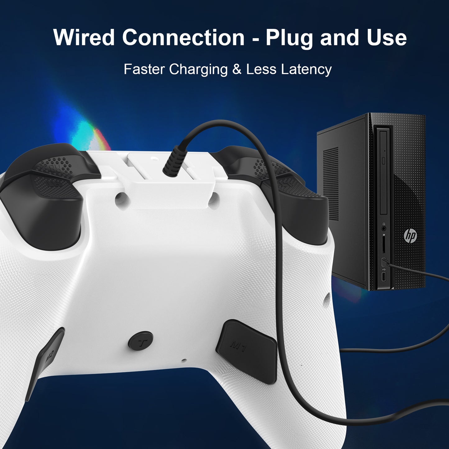 Control for Controller with Hall Effect Joystick,Wireless for Controllers Alternative Remote Anti Stick Drift with 1000Hz Polling 20H Dual Vibration Gaming New White